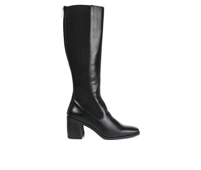 Women's Journee Collection Winny Extra Wide Calf Knee High Boots in Black color