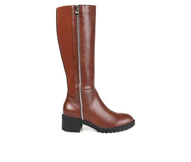 Women's Journee Collection Morgaan Extra Wide Calf Knee High Boots in Brown color