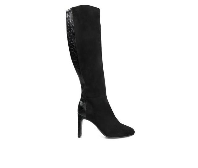 Women's Journee Collection Elisabeth Wide Calf Knee High Boots in Black color