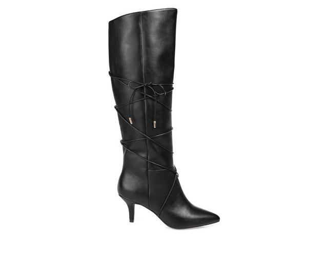 Women's Journee Collection Kaavia Wide Calf Knee High Boots in Black color