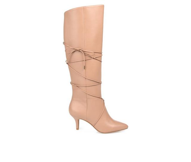 Women's Journee Collection Kaavia Wide Calf Knee High Boots in Nude color