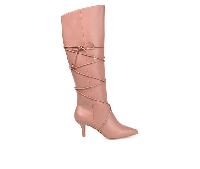 Women's Journee Collection Kaavia Wide Calf Knee High Boots in Rose color