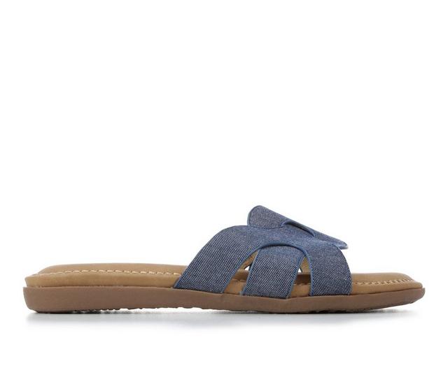 Women's Cliffs by White Mountain Fortunate Sandals in Denim color