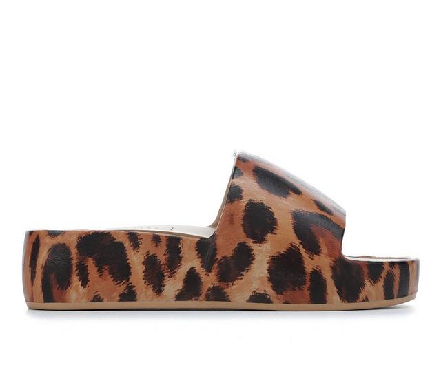 Women's Yellow Box Torrey Platform Sandals in Leopard color