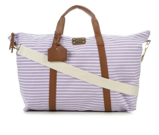 Madden Girl Jersey Weekender Handbag in Lavander Multi color