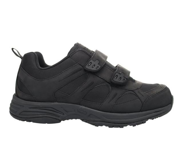 Men's Propet Connelly Strap Walking Shoes in All Black color