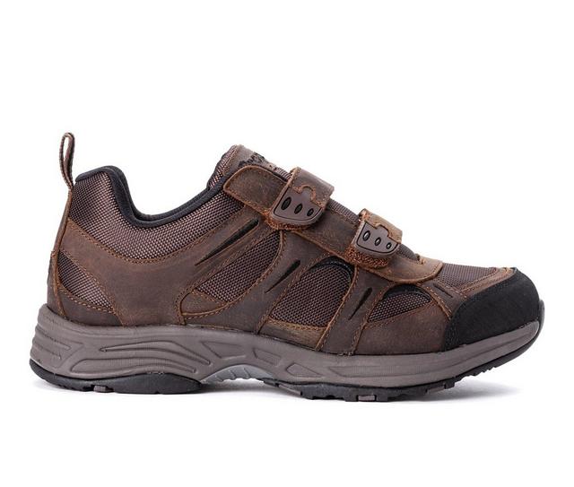 Men's Propet Connelly Strap Walking Shoes in Brown color