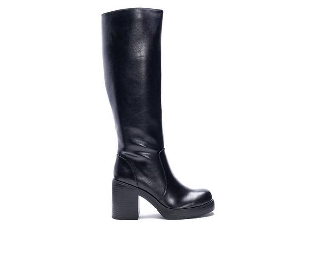 Women's Dirty Laundry Go Girl Platform Knee High Boots in Black color