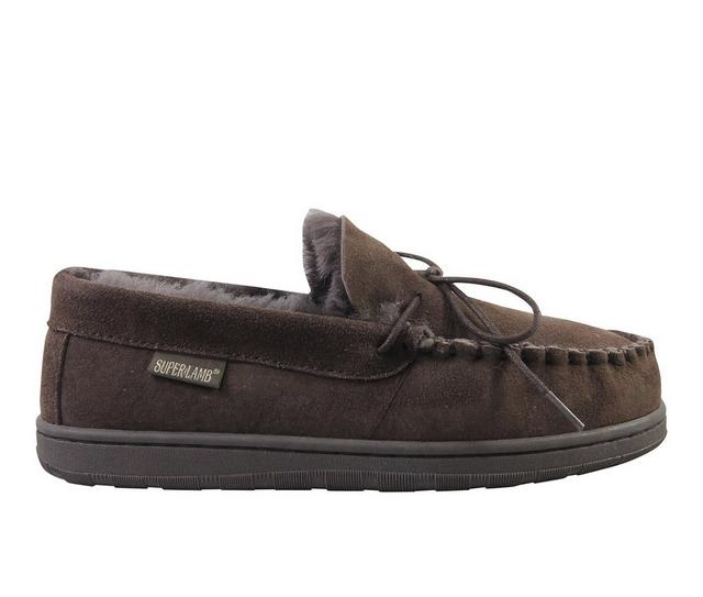 Men's Superlamb Moccasin Deluxe in Espresso color