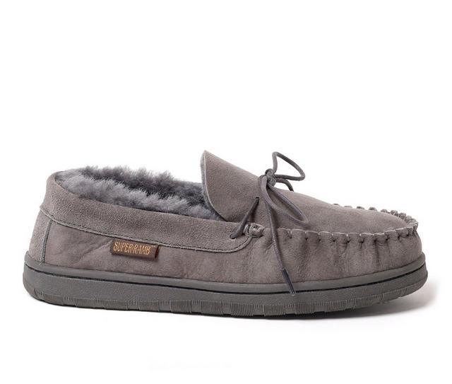 Men's Superlamb Moccasin Deluxe in Charcoal color