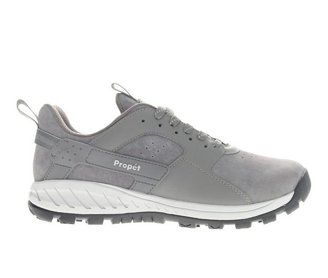 Men's Propet Visp Waterproof Walking Shoes in Grey Suede color