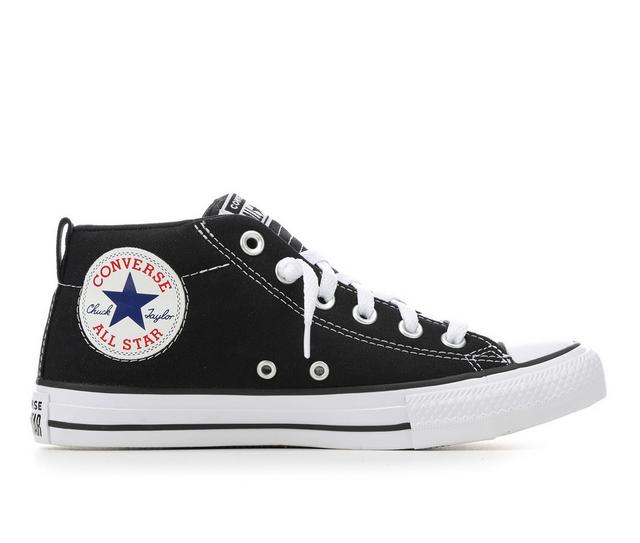 Boys' Converse Little Kid Chuck Taylor All Star Street Mid Sneakers in Black/White color