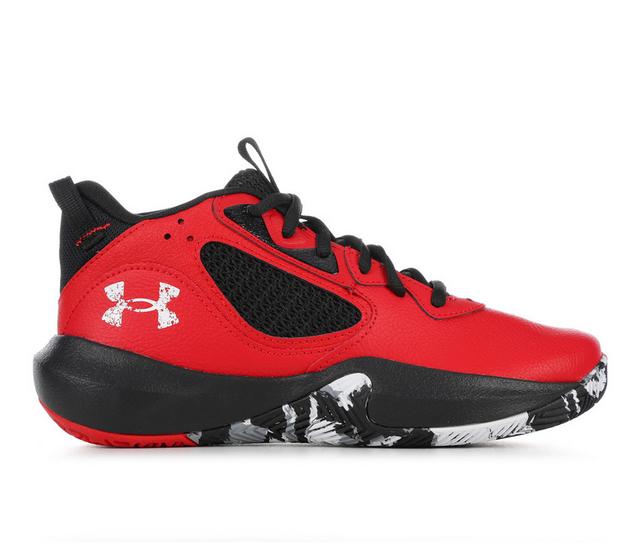 Kids' Under Armour Big Kid Lockdown 6 Basketball Shoes in Red/Black/White color