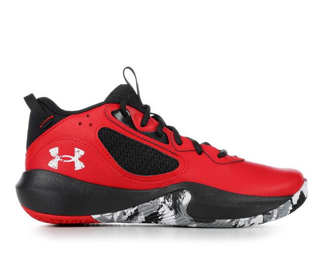 Men's Under Armour Lockdown 6 Basketball Shoes in Red/Black/White color