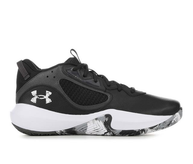 Men's Under Armour Lockdown 6 Basketball Shoes in Black/White color