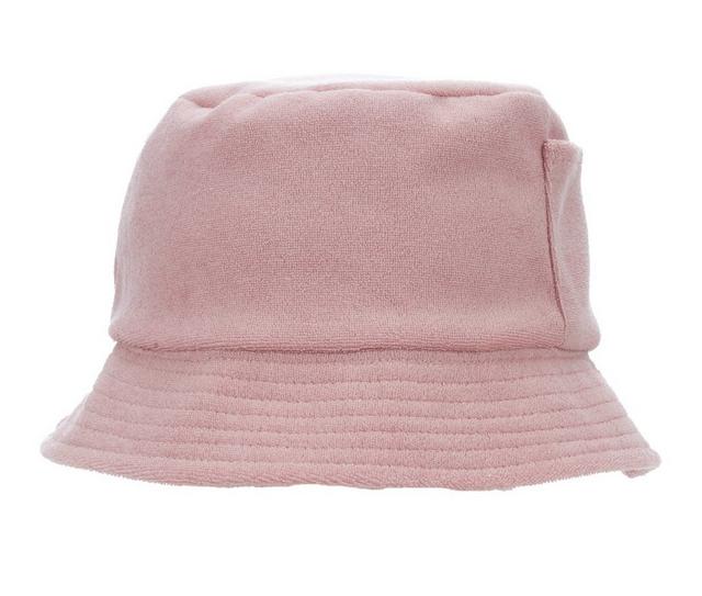 NYC Underground Terry with Pocket Bucket Hat in Blush color