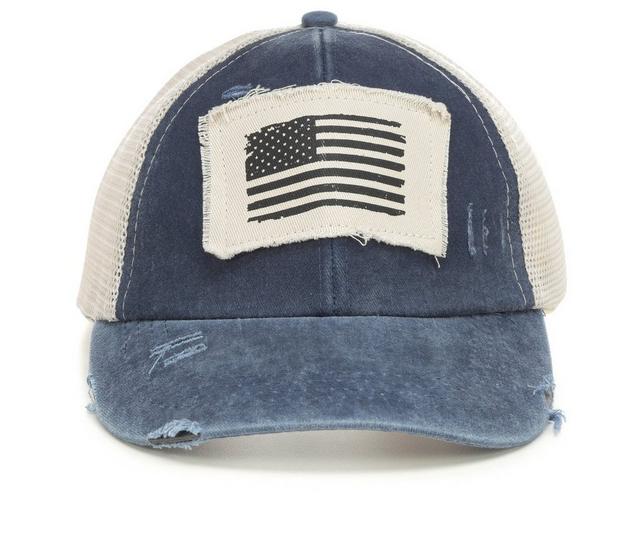 NYC Underground Flag Trucker Hat in Navy color