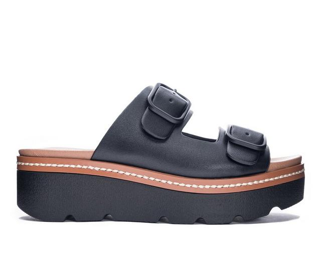 Women's Chinese Laundry Surfs Up Platform Sandals in Black color