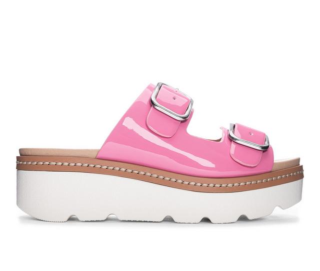 Women's Chinese Laundry Surfs Up Platform Sandals in Pink color