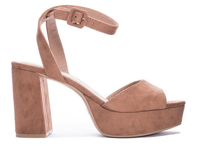 Women's Chinese Laundry Theresa Platform Dress Sandals in Tan color