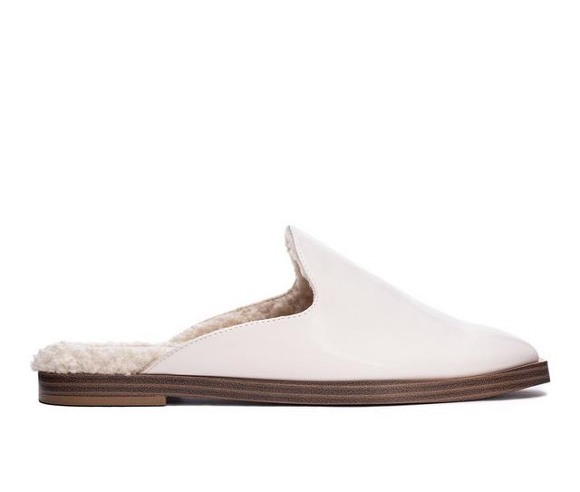 Women's Chinese Laundry Domino Mules in Cream color
