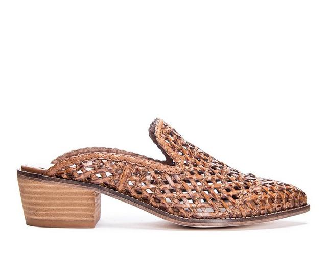 Women's Chinese Laundry Mayflower Woven Mules in Cognac color
