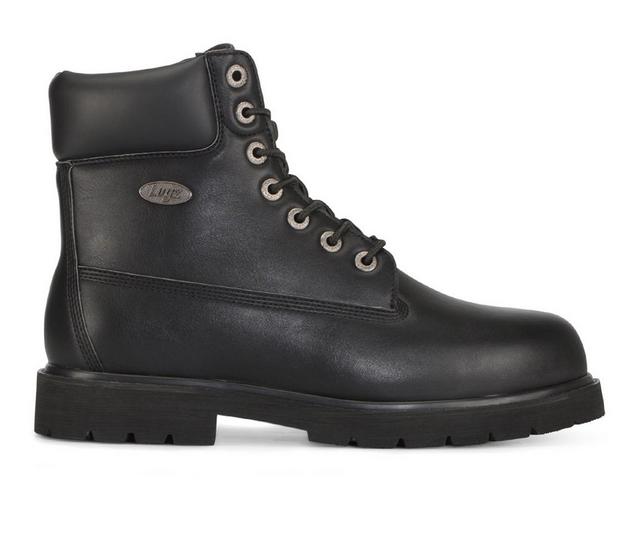 Men's Lugz Drifter 6 Steel Toe Work Boots in Black color