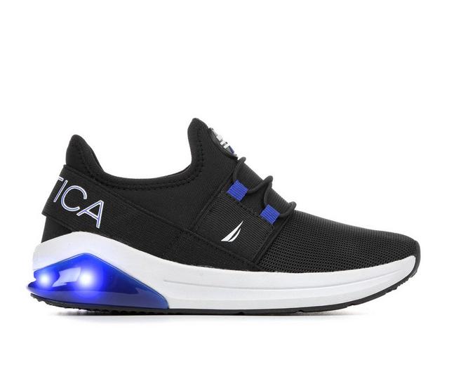 Boys' Nautica Little Kid Neave Buoy Light-Up Sneakers in Black/Cobalt color