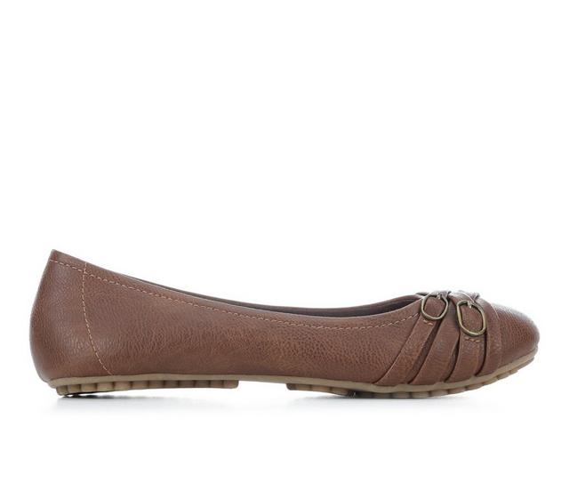 Women's Jellypop Genesis Flats in Cognac Smooth color