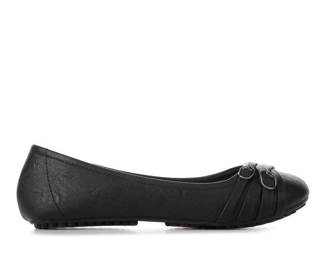 Women's Jellypop Genesis Flats in Black Smooth color