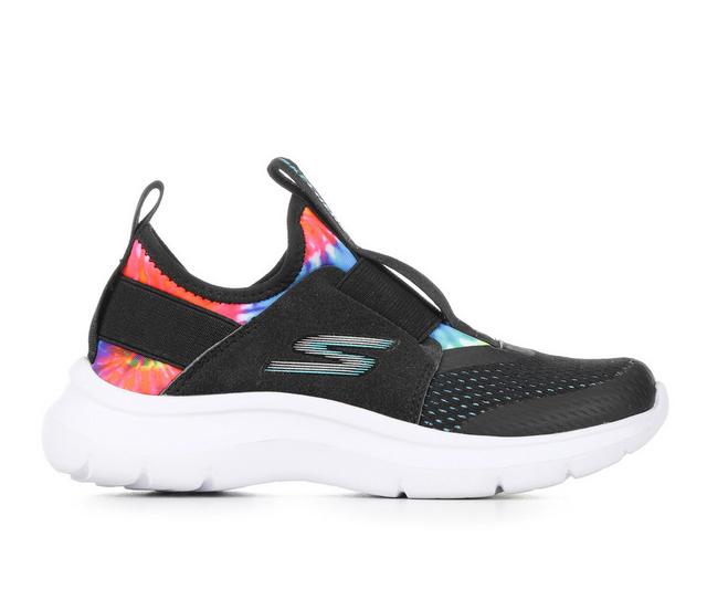 Girls' Skechers Little Kid & Big Kid Skech Fast Slip-On Sneakers in Black Tie Dye color