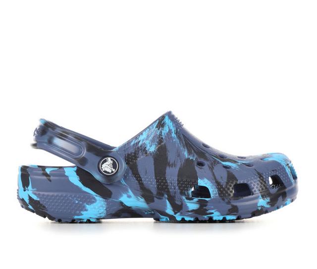 Kids' Crocs Little Kid & Big Kid Classic Marbled 2 Clogs in Navy/Multi color