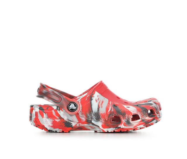 Kids' Crocs Little Kid & Big Kid Classic Marbled 2 Clogs in Flame/Multi color