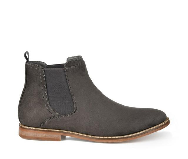 Men's Vance Co. Marshall Wide Width Chelsea Boots in Grey Wide color