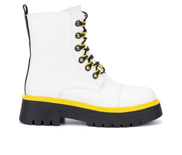 Women's Torgeis Sandy Combat Boots in White color