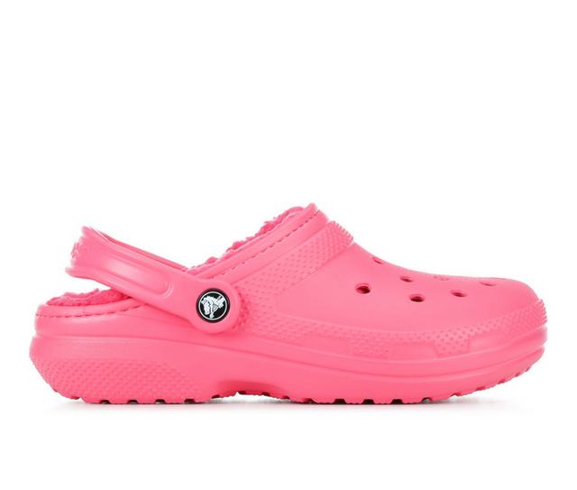 Adults' Crocs Classic Lined Clogs in Hyper Pink color