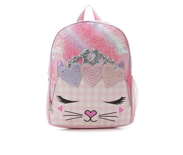 OMG Accessories Bella Heart Tiara Backpack in Cotton Candy color