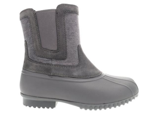 Women's Propet Insley Waterproof Duck Boots in Grey color
