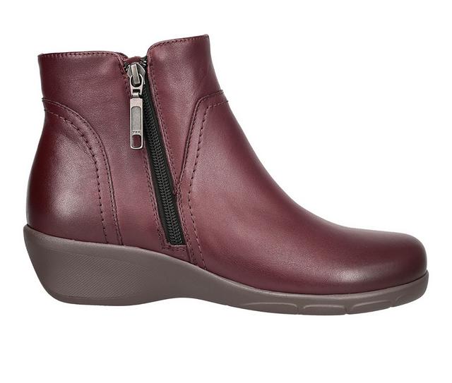 Women's Propet Waverly Booties in Port color