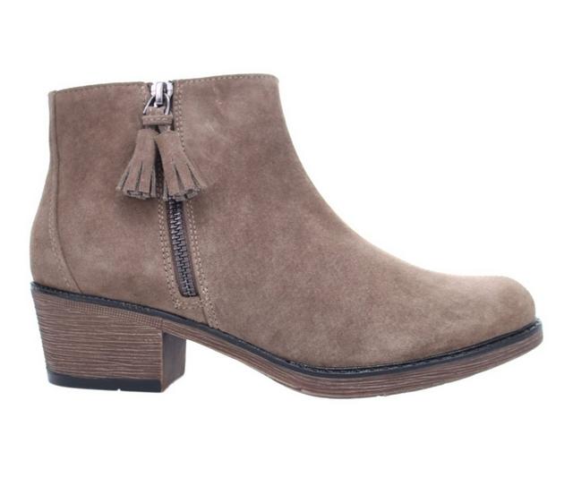 Women's Propet Rebel Booties in Smoked Taupe color