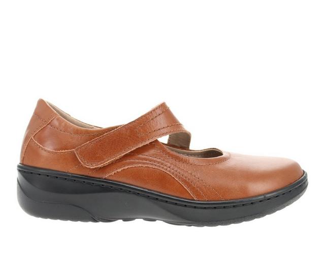 Women's Propet Golda Mary Janes in Teak color