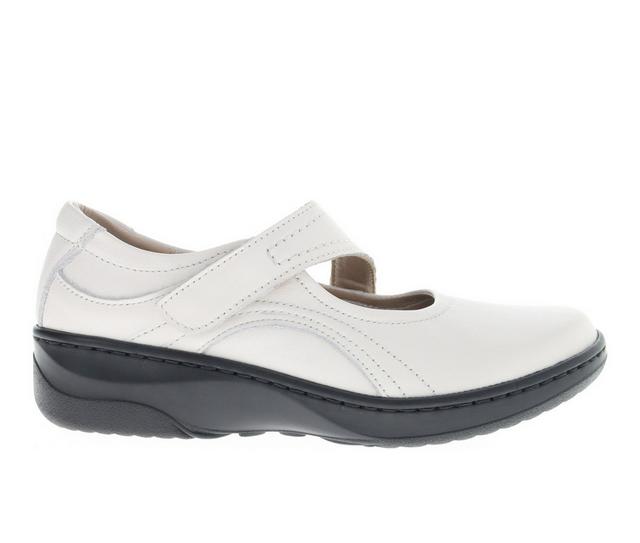 Women's Propet Golda Mary Janes in White Onyx color