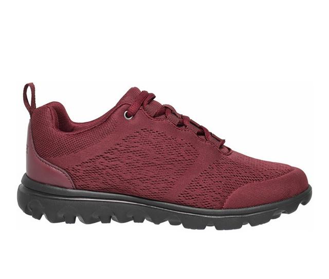 Women's Propet TravelActiv Walking Shoes in Port color