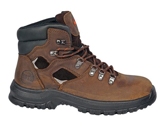 Men's Hoss Boot Adam Steel Toe Work Boots in Brown color