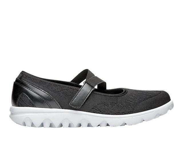 Women's Propet TravelActiv Mary Jane Walking Shoes in Black color