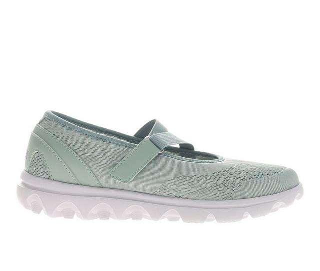 Women's Propet TravelActiv Mary Jane Walking Shoes in Lily Pad color