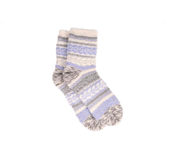 FireSide Women's Cozy Lodge Crew Socks in Marl Lavender color