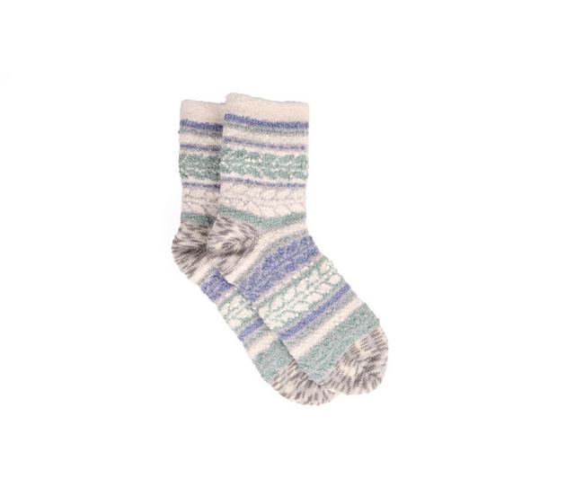 FireSide Women's Cozy Lodge Crew Socks in Marl Green color