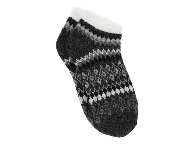 FireSide Women's Cozy Lodge Low Cut Socks in Blk Nordic Diam color