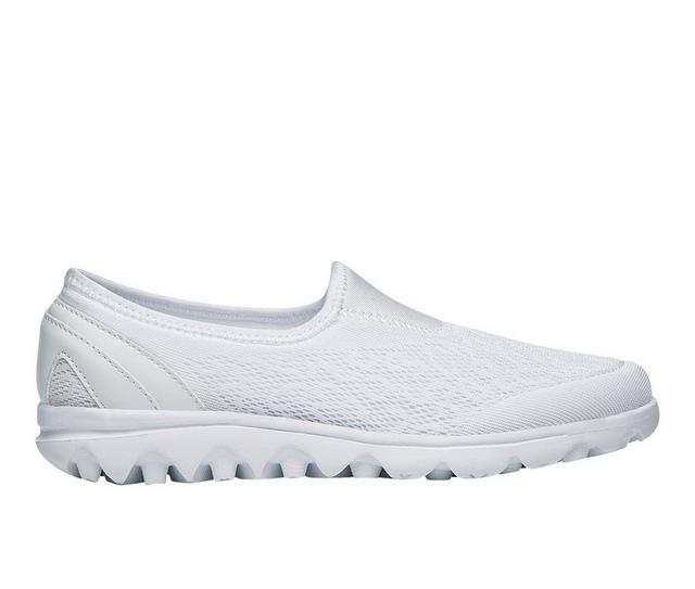 Women's Propet TravelActiv Slip-On Sneakers in White color